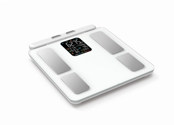 Smart Scale for Body Weight, 8 Electrodes Digital Bathroom Scale with BMI, Body fat, Muscle Mass, 27 Body Composition Measurement, Bathroom Smart Scales with Larger Platform, LCD Screen, 400lbs