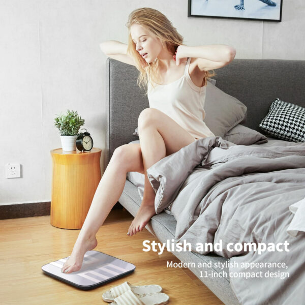 6893645481c53dd4d9a7aadc2ebfe2773ac8cbdada22939315158.jpg NLV Smart Scale for Body Weight, Digital Bathroom Scale LED Display, BMI, Body Fat, Muscle Mass 18 Body Composition Monitor Health Analyzer Sync Apps, High Accuracy, Save Space, 396lbs (Blue)