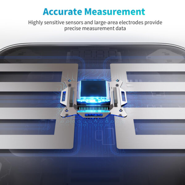 6893645922414c44ffeebc060ffdec664951a6d5400524a8cd25c.jpg NLV Smart Scale for Body Weight, Digital Bathroom Scale LED Display, BMI, Body Fat, Muscle Mass 18 Body Composition Monitor Health Analyzer Sync Apps, High Accuracy, Save Space, 396lbs (Blue)