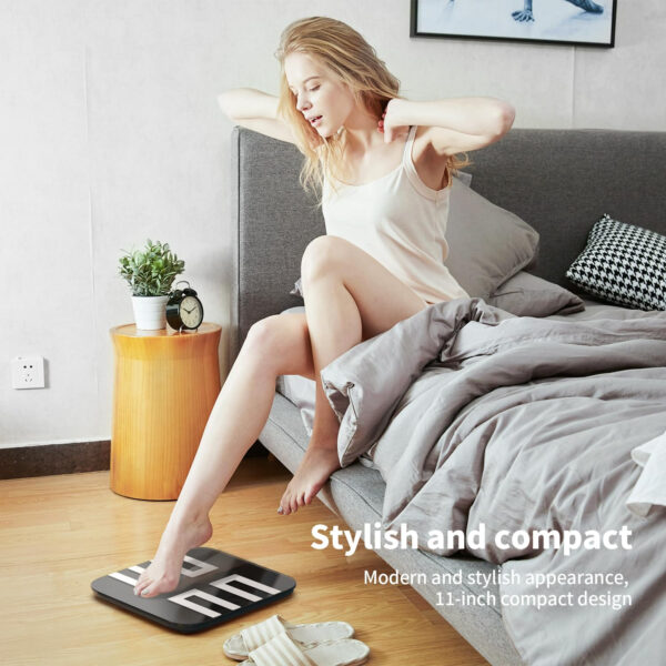 6893645c57dd21ec1c7b40b30cc9402e235202f34bdd6e415d8ca.jpg NLV Smart Scale for Body Weight, Digital Bathroom Scale LED Display, BMI, Body Fat, Muscle Mass 18 Body Composition Monitor Health Analyzer Sync Apps, High Accuracy, Save Space, 396lbs (Blue)