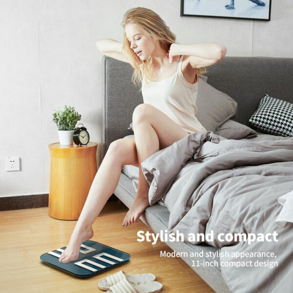 6893645fb4d36543669b7bd06195a4128e45789a8649ba74d51fc.jpg NLV Smart Scale for Body Weight, Digital Bathroom Scale LED Display, BMI, Body Fat, Muscle Mass 18 Body Composition Monitor Health Analyzer Sync Apps, High Accuracy, Save Space, 396lbs (Blue)