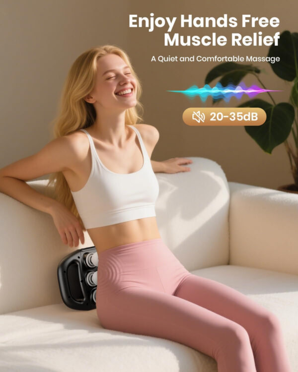 6-Head Massage Gun, Deep Tissue Back Massager with 32 Adjustable Intensities & 9 Modes, Electric Percussion Massager, Gun Tool for Back/Shoulders/Legs/Arms/Neck & Full Body Muscle Pain Relief