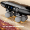 6-Head Massage Gun, Deep Tissue Back Massager with 32 Adjustable Intensities & 9 Modes, Electric Percussion Massager, Gun Tool for Back/Shoulders/Legs/Arms/Neck & Full Body Muscle Pain Relief