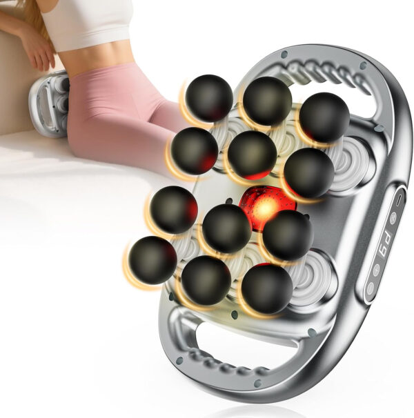 6-Head Massage Gun, Deep Tissue Back Massager with 32 Adjustable Intensities & 9 Modes, Electric Percussion Massager, Gun Tool for Back/Shoulders/Legs/Arms/Neck & Full Body Muscle Pain Relief