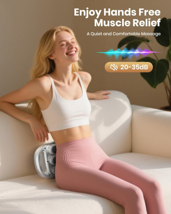 6-Head Massage Gun, Deep Tissue Back Massager with 32 Adjustable Intensities & 9 Modes, Electric Percussion Massager, Gun Tool for Back/Shoulders/Legs/Arms/Neck & Full Body Muscle Pain Relief