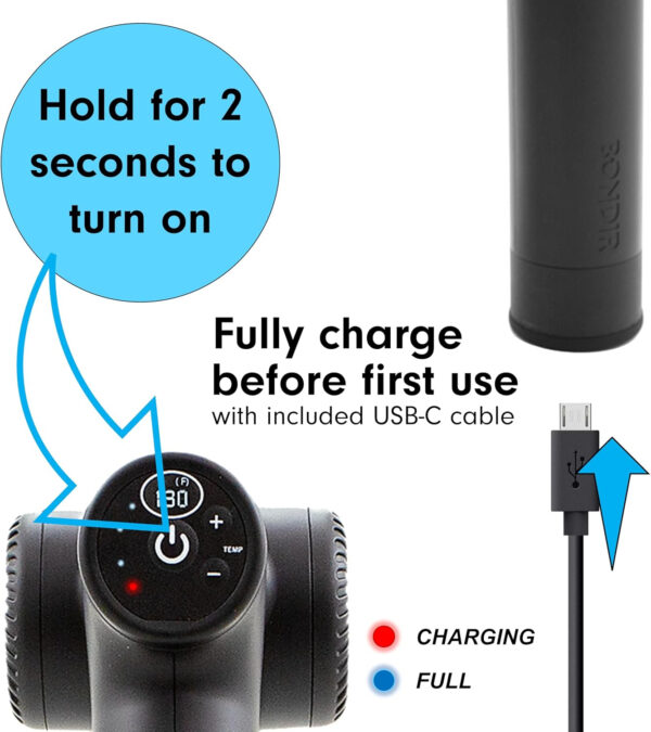 R2 PRO+ Massage Gun - Powerful High Intensity Articulating Deep Tissue Back Massager with Extension Handle and 6X Heads Including Heated Attachment