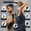 R2 PRO+ Massage Gun - Powerful High Intensity Articulating Deep Tissue Back Massager with Extension Handle and 6X Heads Including Heated Attachment