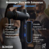 R2 PRO+ Massage Gun - Powerful High Intensity Articulating Deep Tissue Back Massager with Extension Handle and 6X Heads Including Heated Attachment