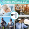 Mini Massage Gun, Powerful Fascial Gun Portable Deep Tissue Percussion Muscle Back Head Massager for Pain Relief with 4 Massage Heads High-Intensity Vibration Rechargeable Small Massage Gun