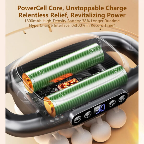 689365ce50afad091615bc067b45d1742ae1cad0f657346f2b534.jpg 16-Head Massage Gun Set with 30 Levels & 3 Modes, Massage Gun Deep Tissue Neck Massager with 16 Heads, for Deep Tissue, Back, Shoulders, Legs, Pain Relief