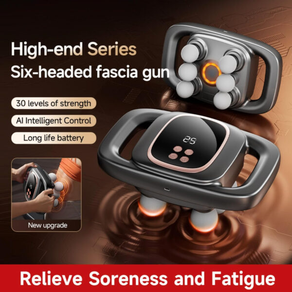689365d691be6c63f41783675cc0c4f0f96abb42c4c85b5cf85a2.jpg 16-Head Massage Gun Set with 30 Levels & 3 Modes, Massage Gun Deep Tissue Neck Massager with 16 Heads, for Deep Tissue, Back, Shoulders, Legs, Pain Relief