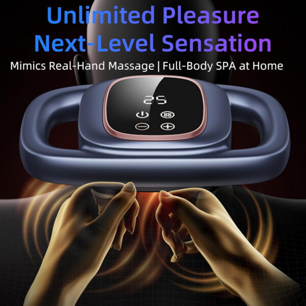 689365d7c1934d2177fd1b906e5762fb271c1b7626e1ec7d8df77.jpg 16-Head Massage Gun Set with 30 Levels & 3 Modes, Massage Gun Deep Tissue Neck Massager with 16 Heads, for Deep Tissue, Back, Shoulders, Legs, Pain Relief