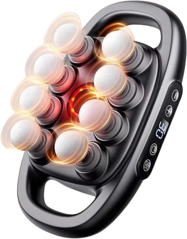 689365ddd3e3c2d288839476e72cc7dc895b75178493b096149e9.jpg 16-Head Massage Gun Set with 30 Levels & 3 Modes, Massage Gun Deep Tissue Neck Massager with 16 Heads, for Deep Tissue, Back, Shoulders, Legs, Pain Relief