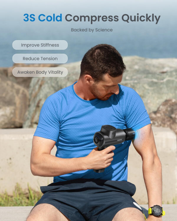 68936685aa861d137a13d8c41aba9e1b7f46ddecda595371dbdeb.jpg RENPHO Thermacool Massage Gun Deep Tissue with Heat and Cold Head, Handheld Muscle Massager with Carry Case, Percussion Body Muscle Masajeador for Men Women Athletes, Active