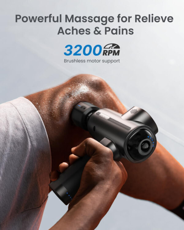 689366890cb41979759ef063cc3e5b3b975110a087cd5bd251f74.jpg RENPHO Thermacool Massage Gun Deep Tissue with Heat and Cold Head, Handheld Muscle Massager with Carry Case, Percussion Body Muscle Masajeador for Men Women Athletes, Active