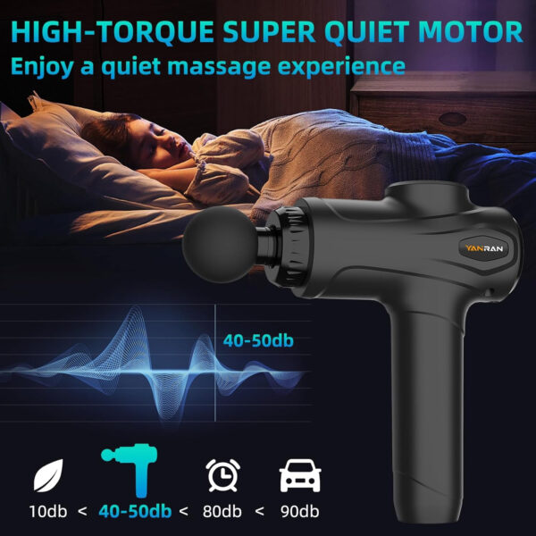689366e6bf947ad1c7052e6e0dbf266cb0f4f9f7016d168265fdd.jpg YANRAN Deep Tissue Massage Gun Portable, Percussion Massage Gun with 7 Levels & 6 Massage Heads, Electric Massager for Muscles Pain Relief, Gifts for Men Women Athletes for Sports and Relaxation