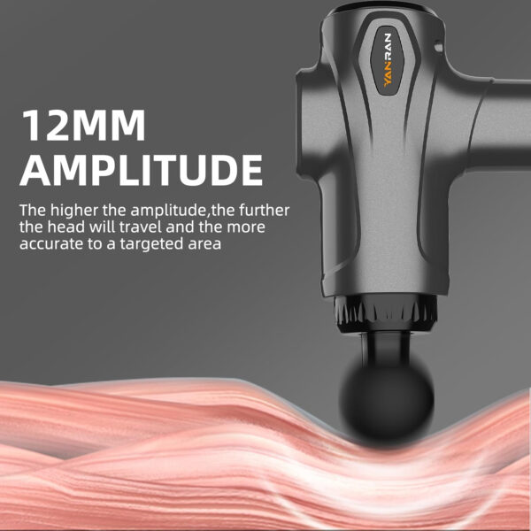 689366ee1c1a4f2582cee717d478b48e6b1eeb1226059fed04813.jpg YANRAN Deep Tissue Massage Gun Portable, Percussion Massage Gun with 7 Levels & 6 Massage Heads, Electric Massager for Muscles Pain Relief, Gifts for Men Women Athletes for Sports and Relaxation