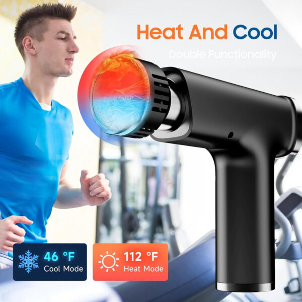68936711218f3b57cb56aca85689a664745c9441327f9439252e4.jpg Massage Gun with Heat and Cold, Deep Tissue Massage Gun with 9 Massage Heads, Portable Muscle Massager for Pain Relief and Relaxation,