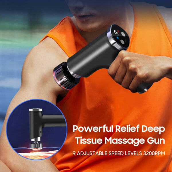 6893671239b905ea5d484cfa0b92461ba04208e5444f03644075c.jpg Massage Gun with Heat and Cold, Deep Tissue Massage Gun with 9 Massage Heads, Portable Muscle Massager for Pain Relief and Relaxation,