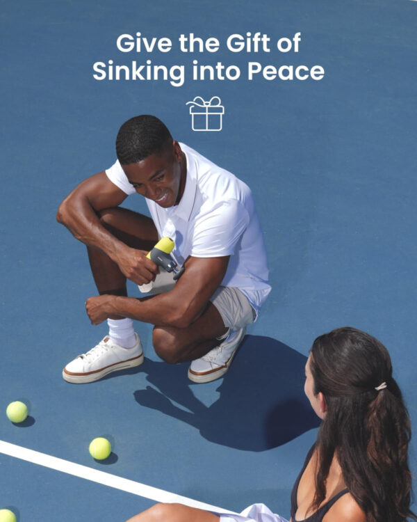 RENPHO Mini Thermal Massage Gun with Heat, Portable Deep Tissue Percussion Massager, Color Silicone Sleeves Travel Size with Carry Case, Grey