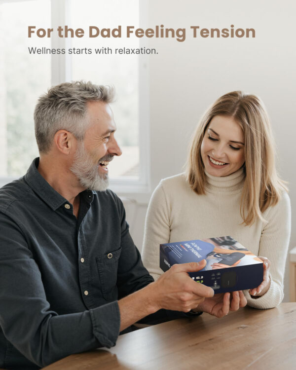 RENPHO Mini Thermal Massage Gun with Heat, Portable Deep Tissue Percussion Massager, Color Silicone Sleeves Travel Size with Carry Case, Grey