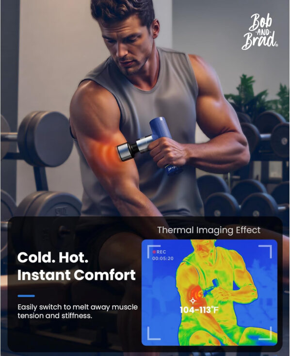 689367dd5a66669012224826827b49cc1f025523653f3d91cd097.jpg BOB AND BRAD A7 Pro Massage Gun with Heat and Cold Therapy, 11mm Amplitude Mini Massage Gun Deep Tissue Portable, Professional Muscle Massager for Pain Relief, Gift for Dad Mom