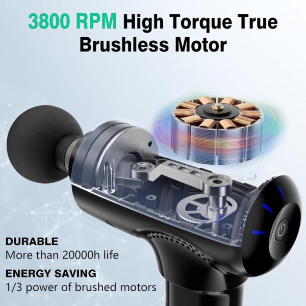 68936855c81874ce637436a2b42742d7db471ef0f8c0aa1f78899.jpg cotsoco Massage Gun Deep Tissue,Portable Percussion Muscle Massager for Whole Body Back Pain Relief,Electric Handheld Sport Massager with 5 Massage Heads 5 Speed