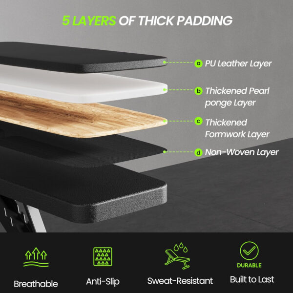 Adjustable Weight Bench for Home Gym, Foldable Workout Bench for Full Body Fitness Dumbbell Exercise, 600LBS Incline Decline Flat Bench with Resistance Bands for Strength Training