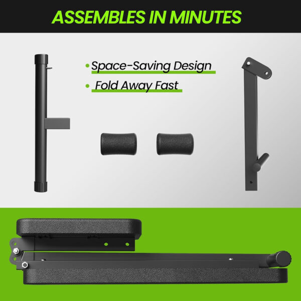 Adjustable Weight Bench for Home Gym, Foldable Workout Bench for Full Body Fitness Dumbbell Exercise, 600LBS Incline Decline Flat Bench with Resistance Bands for Strength Training