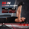 68936b50aa8842c3a02e8d05c2a9e71095bb5620ec074e10afd19.jpg FLYBIRD Adjustable Weight Bench Fits up to 6'5'', 750LBS Capacity for Full Body Workout, 27LBS Sturdy Foldable Bench Press for Home Gym, 5X Stable Lifting Bench Incline Decline Flat Dumbbell Exercise