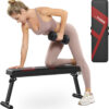 FLYBIRD Flat Bench, Foldable Flat Weight Bench Easy Assembly for Strength Training Bench Press, 600/1000 LBS 2 Versions