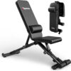 PASYOU Adjustable Weight Bench Full Body Workout Multi-Purpose Foldable Incline Decline Exercise Workout Bench for Home Gym