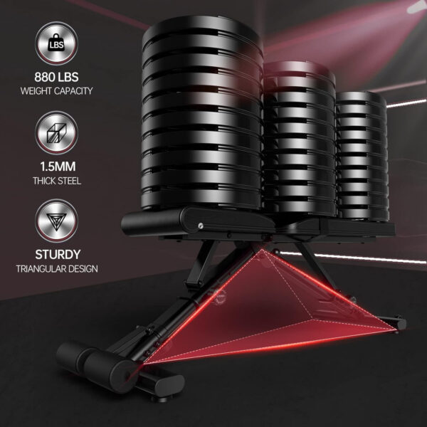 PASYOU Adjustable Weight Bench Full Body Workout Multi-Purpose Foldable Incline Decline Exercise Workout Bench for Home Gym