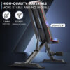 PASYOU Adjustable Weight Bench Full Body Workout Multi-Purpose Foldable Incline Decline Exercise Workout Bench for Home Gym