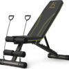 Kunel Adjustable Weight Bench for Home Gym, Foldable 700LBS Workout Bench with 9 Backrests, Multi-Purpose Bench Press for Incline Decline Flat with Fast Adjustment (2 resistance bands)