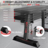 Adjustable Height Foldable Flat Weight Bench - 1300lb Heavy Duty Workout Bench for Home Gym Strength Training, Full Body & Ab Workouts