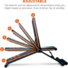 Gymenist Exercise Bench Adjustable Foldable Compact Workout Weight Bench Easy To Carry NO ASSEMBLY NEEDED, Black-Orange (FOLD-110B)