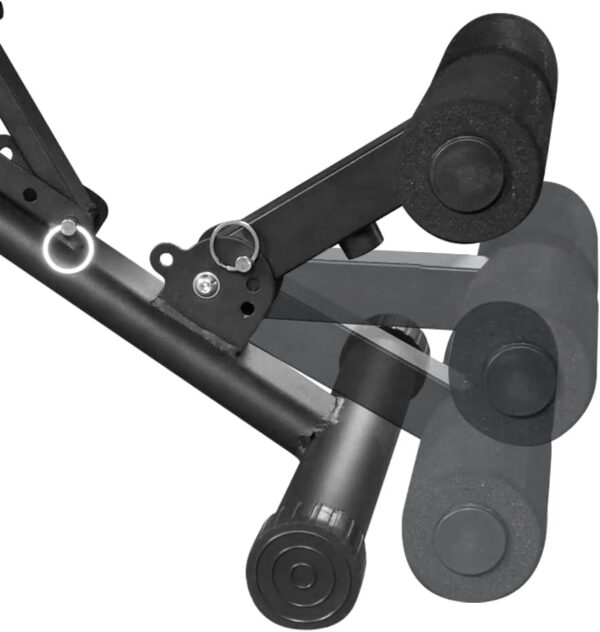 Gymenist Exercise Bench Adjustable Foldable Compact Workout Weight Bench Easy To Carry NO ASSEMBLY NEEDED, Black-Orange (FOLD-110B)