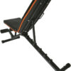 Gymenist Exercise Bench Adjustable Foldable Compact Workout Weight Bench Easy To Carry NO ASSEMBLY NEEDED, Black-Orange (FOLD-110B)