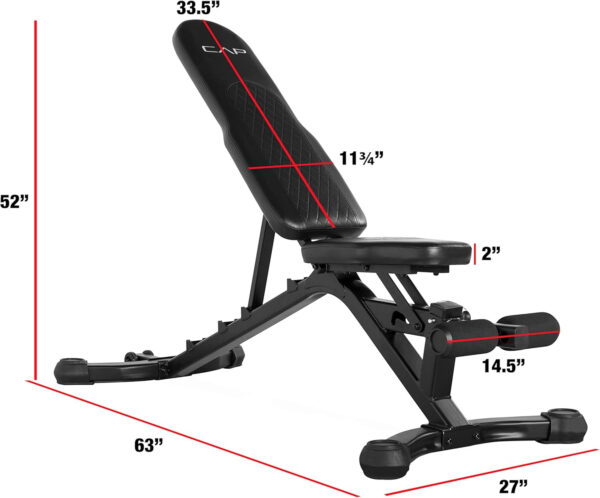 CAP Barbell Multi-Purpose Adjustable Utility Strength Training Weight Bench | Multiple Options