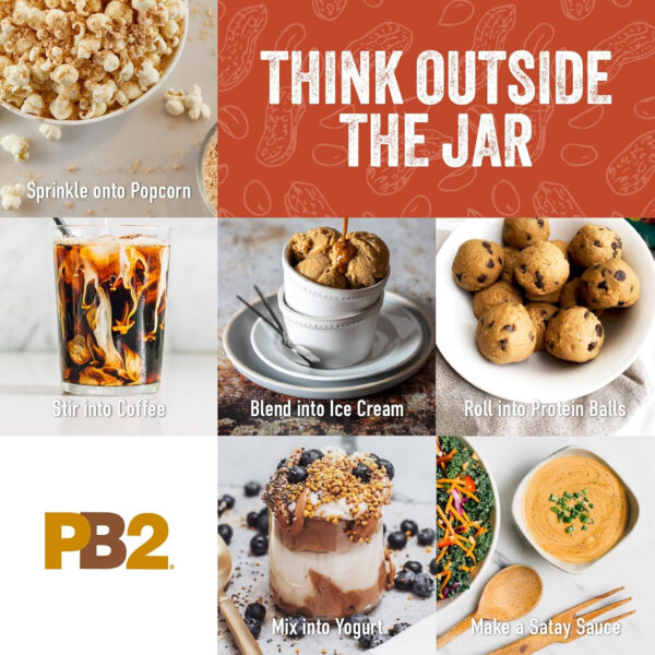 PB2 Pure Peanut Butter Powder - [2 lb/32 oz Jar] - No Added Sugar, No Added Salt, No Added Preservatives - 100% All Natural Roasted Peanuts - 6g of Plant-Based Protein