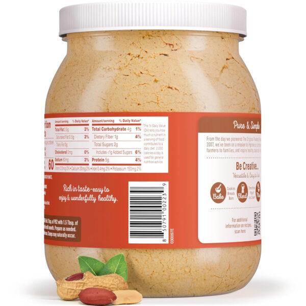 PB2 Pure Peanut Butter Powder - [2 lb/32 oz Jar] - No Added Sugar, No Added Salt, No Added Preservatives - 100% All Natural Roasted Peanuts - 6g of Plant-Based Protein