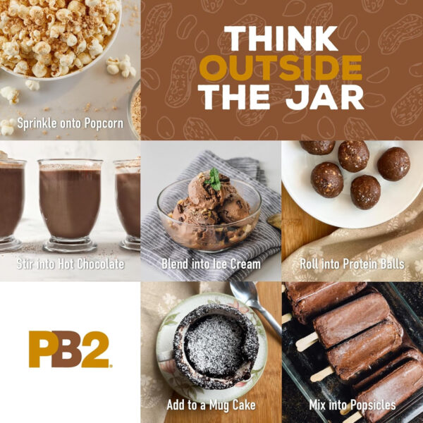 PB2 Pure Peanut Butter Powder - [2 lb/32 oz Jar] - No Added Sugar, No Added Salt, No Added Preservatives - 100% All Natural Roasted Peanuts - 6g of Plant-Based Protein