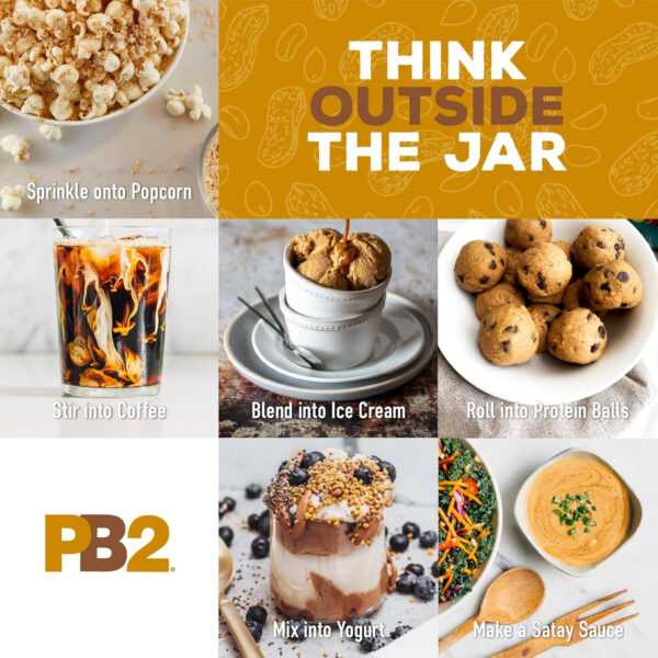 PB2 Pure Peanut Butter Powder - [2 lb/32 oz Jar] - No Added Sugar, No Added Salt, No Added Preservatives - 100% All Natural Roasted Peanuts - 6g of Plant-Based Protein