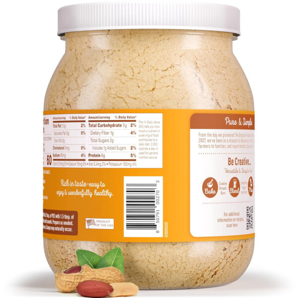 PB2 Pure Peanut Butter Powder - [2 lb/32 oz Jar] - No Added Sugar, No Added Salt, No Added Preservatives - 100% All Natural Roasted Peanuts - 6g of Plant-Based Protein