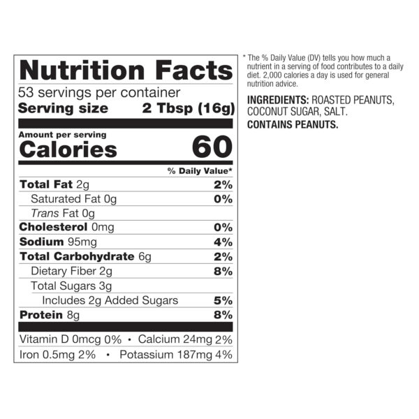 6893723d94b51dcbded441d248a0827ac186d2d1eaa52cde784f4.jpg PBfit 30 Ounce Classic Peanut Butter Powder, Powdered Peanut Butter Spread From Real Roasted Peanuts, 8g of Protein 8% DV, Gluten-Free, 60 calories, 87% less fat (Pack of 1)
