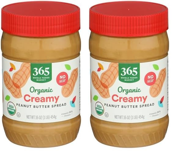 365 by Whole Foods Market, Organic Unsweetened Peanut Butter, 16 Ounce