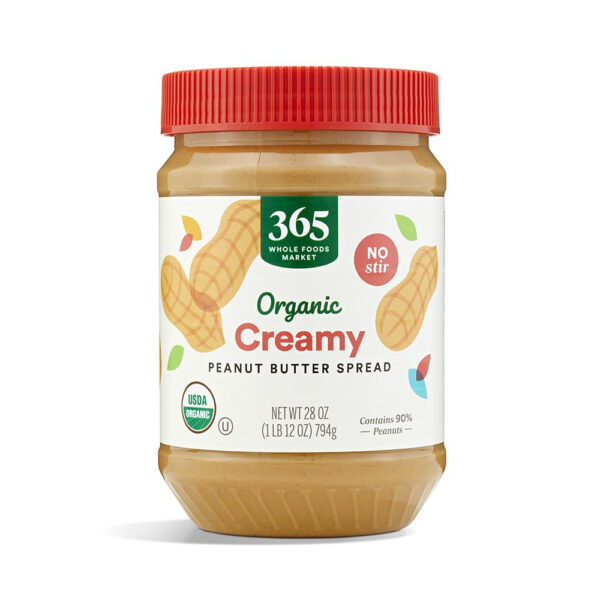 365 by Whole Foods Market, Organic Unsweetened Peanut Butter, 16 Ounce