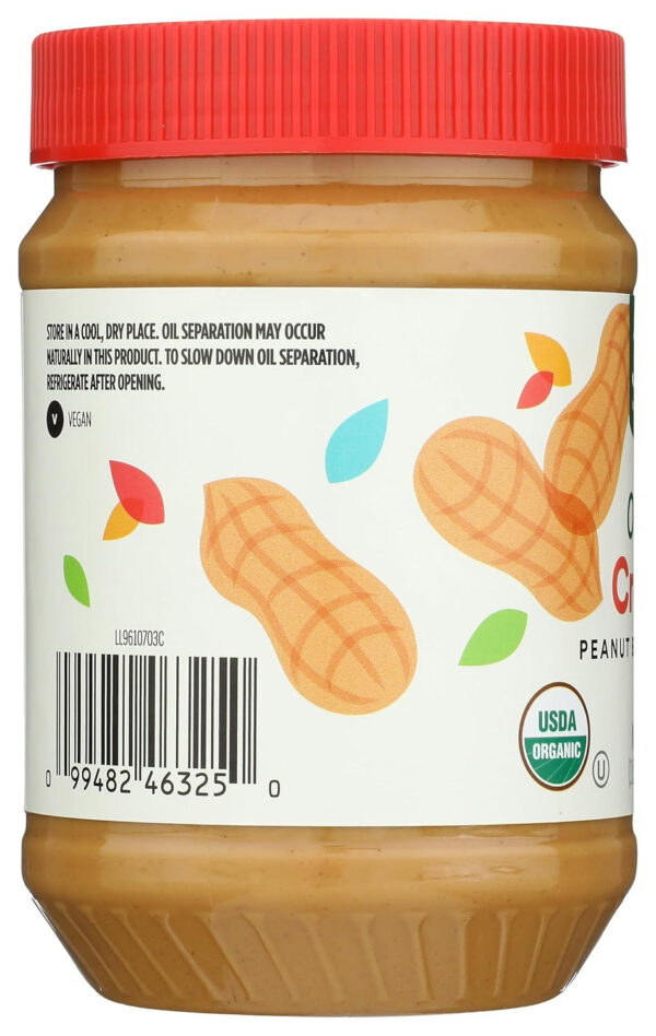 365 by Whole Foods Market, Organic Unsweetened Peanut Butter, 16 Ounce