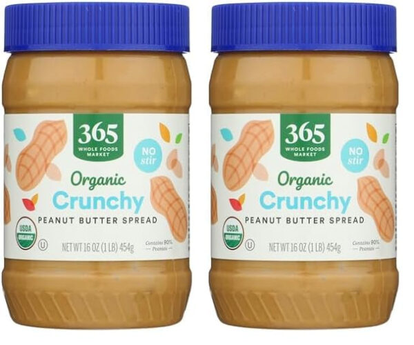 365 by Whole Foods Market, Organic Unsweetened Peanut Butter, 16 Ounce